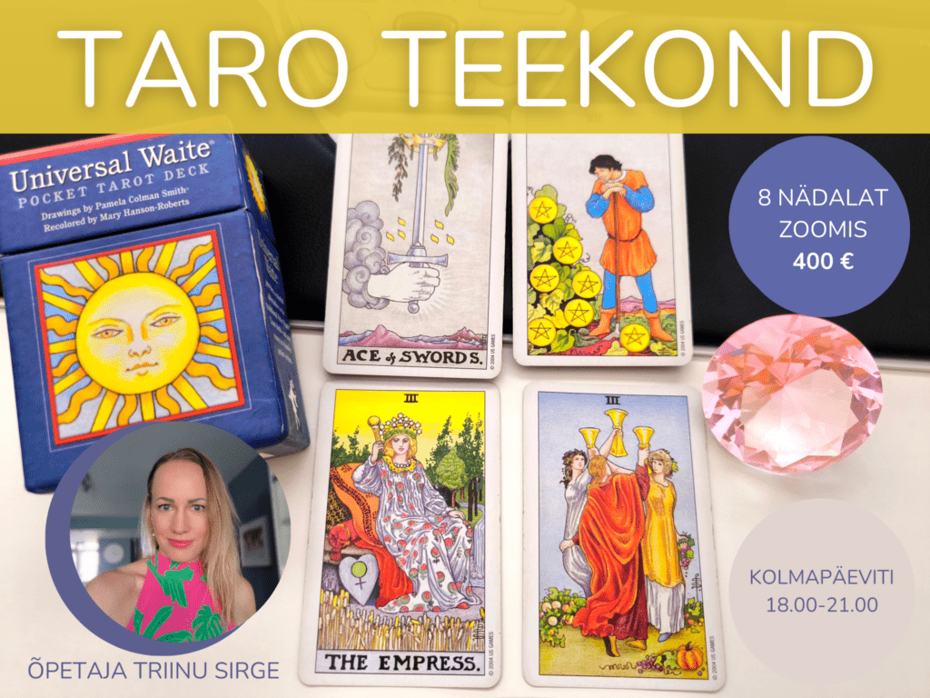 TARO TEEKOND kursus koolitus triinu sirge taro õpetaja koolitaja mystify tarot tarod kaardid kaardikoolitus